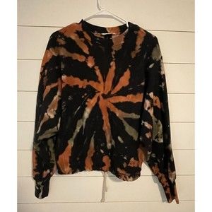 Emory Park Tie Dye Sweatshirt, Thick Knit Drawstring‎ Bottom, Size Small